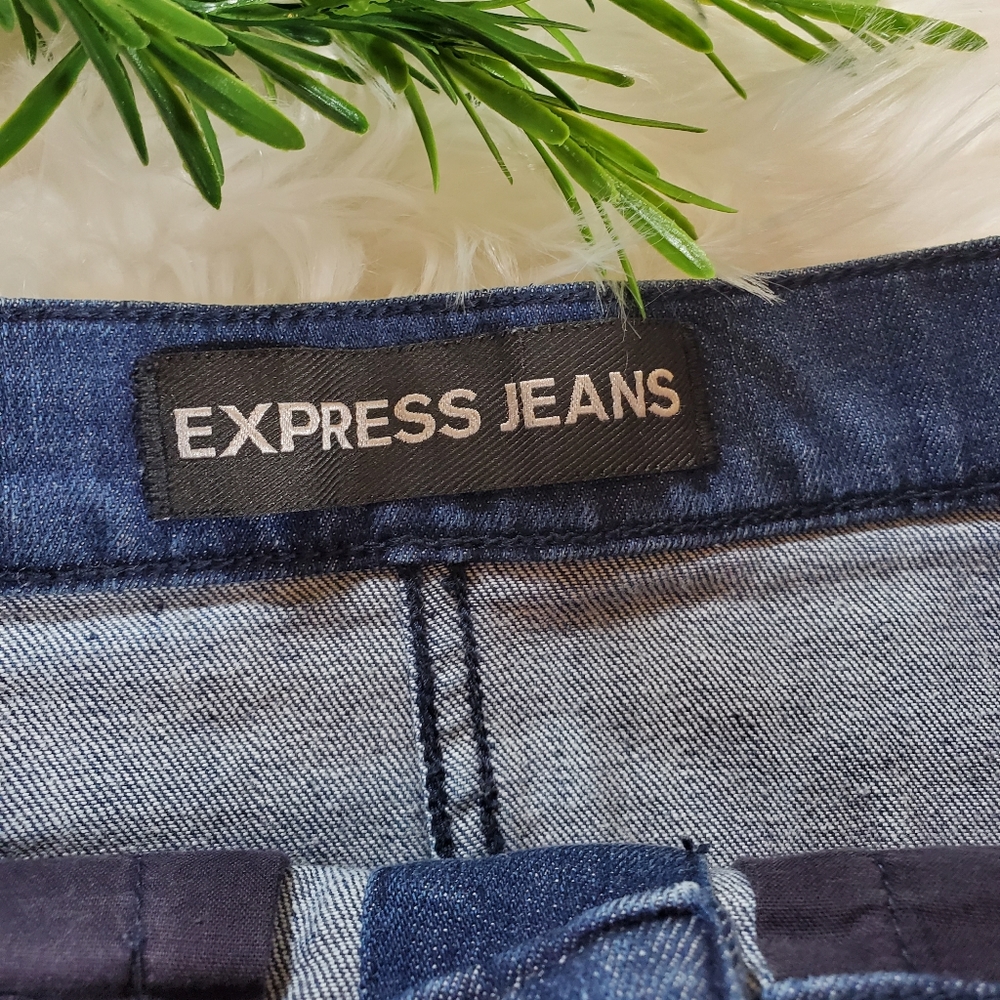 Express A-Line Button Front Mini Skirt | Sz 00 - image 6